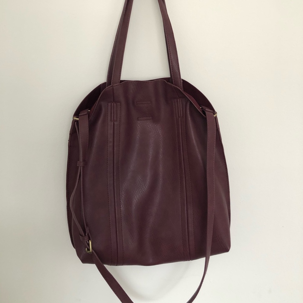 Burgundy Soft Leather 2 bags in 1!